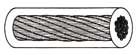 Stållina 49-trådig PVC-belagd, röd