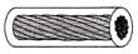 Stållina 114-trådig PVC-belagd, svart